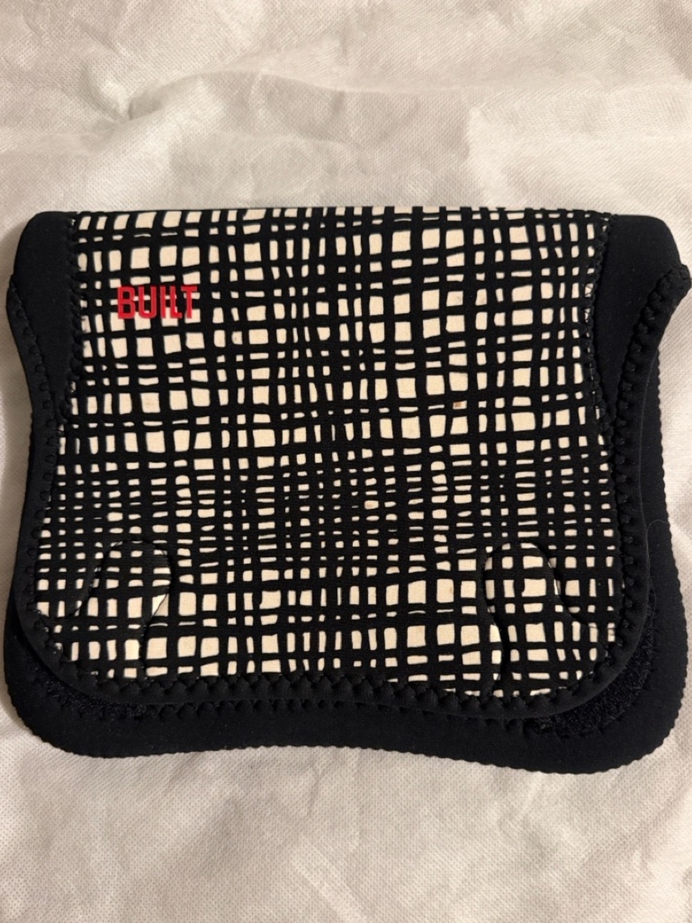 Built Black White City Grid Neoprene IPad Envelope